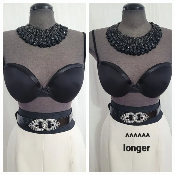 Black Beaded Collar Necklace - Picture 6 of 8